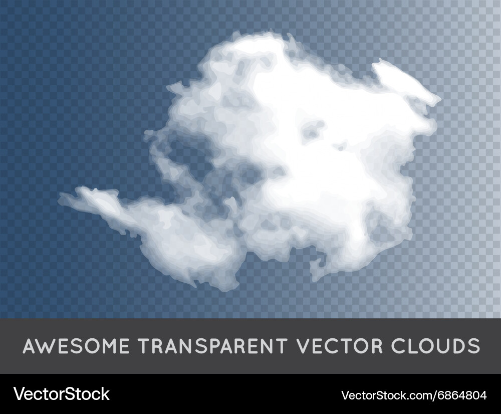 Transparent clouds can be used with any background vector image