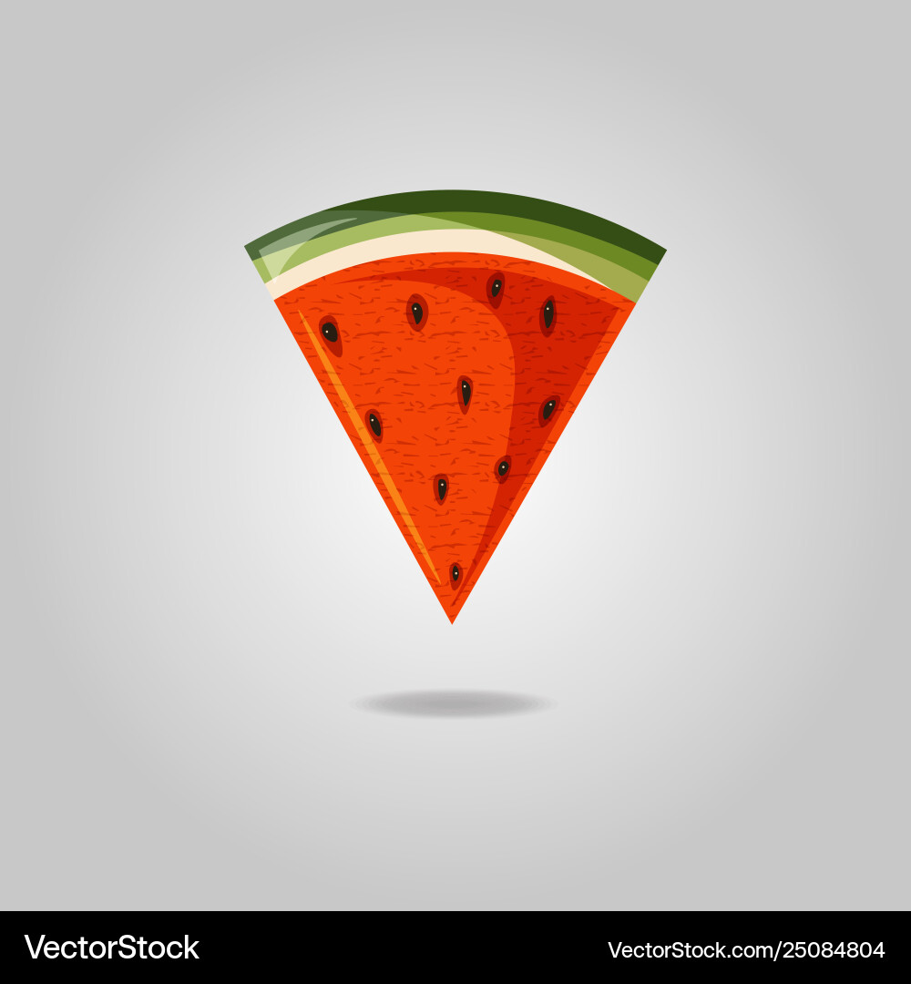 Watermelon Slice Map Pointer Icon vector image