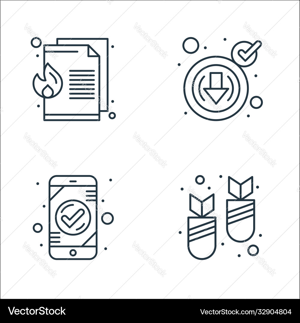 Web security line icons linear set quality Web security line icons linear set quality vector image