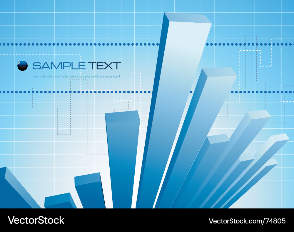 3D Charts & Graphs Vector Image
