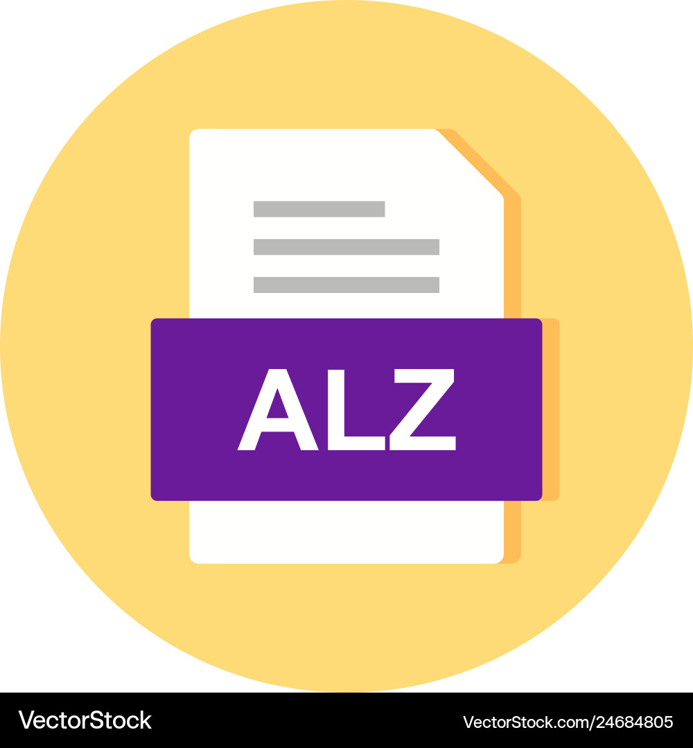 Alz file document icon Vector Image