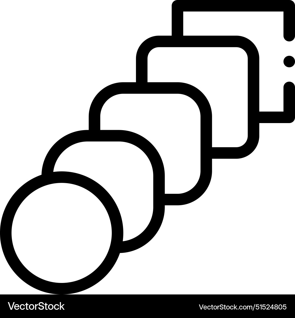 Blending icon thin linear style design isolated Blending icon thin linear style design isolated vector image