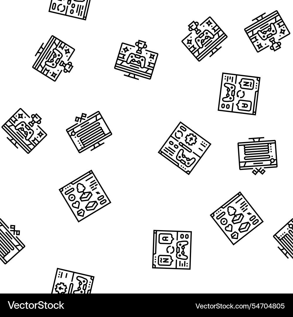 Game development computer seamless pattern Game development computer seamless pattern vector image