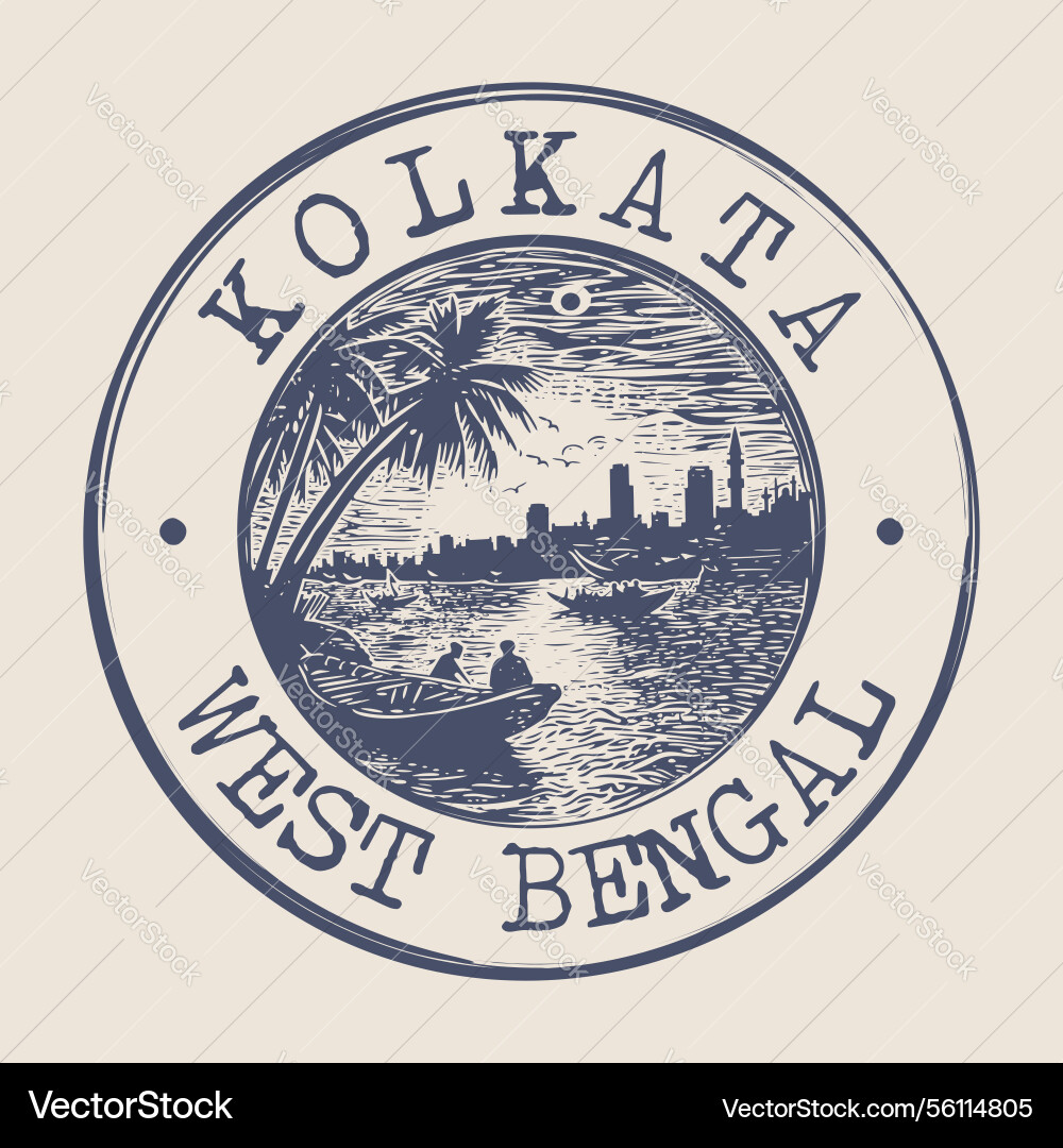 Kolkata india Stempel Stadtstempel Kolkata india Stempel Stadtstempel vektorbild