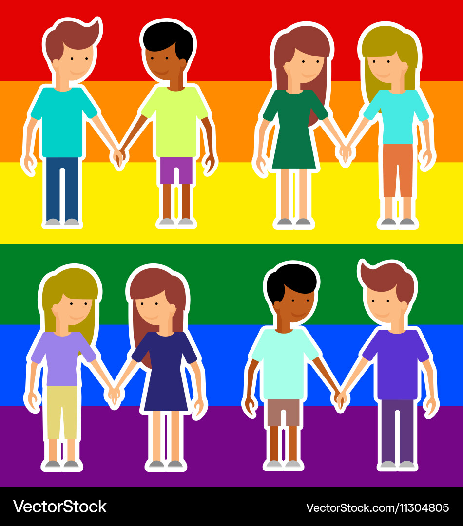 Love marriage couple of two women or girls vector image