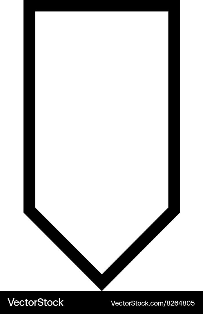 Pointer down outline icon Vector Image