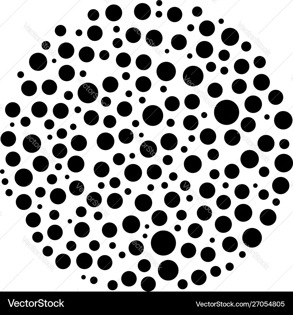 Random circles dots pointillist polka-dots Vector Image
