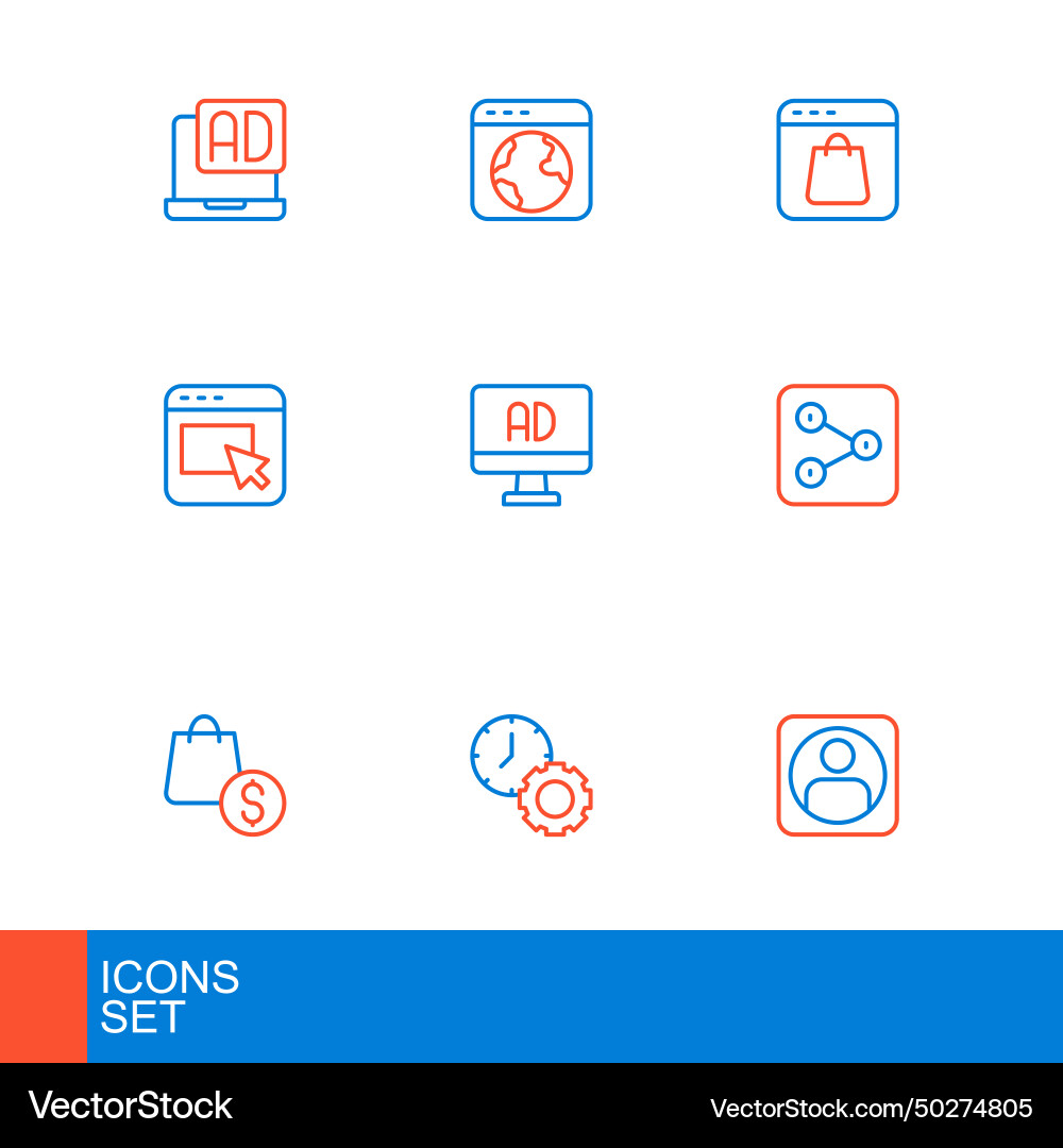 Set line create account screen time management Set line create account screen time management Vector Image