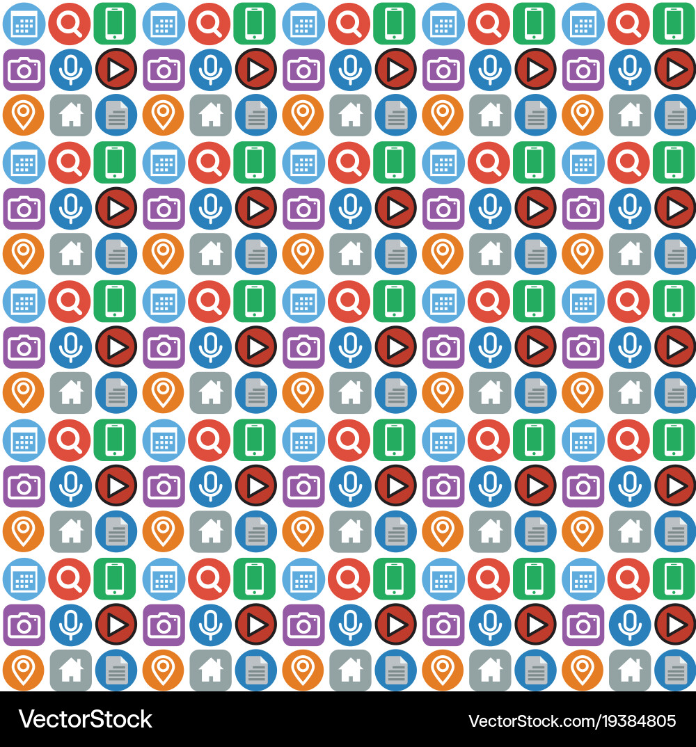 Web icons background vector image