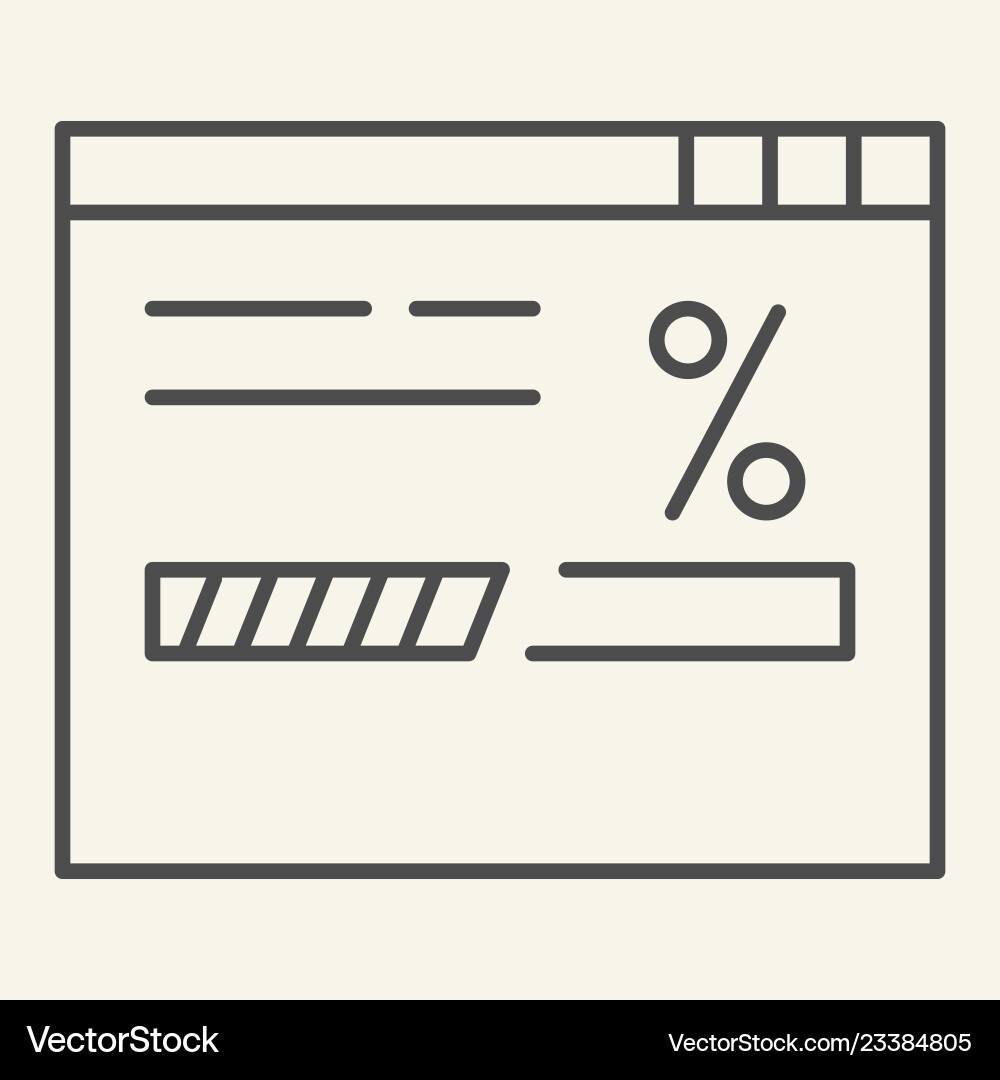 Website loading thin line icon browser load Website loading thin line icon browser load vector image