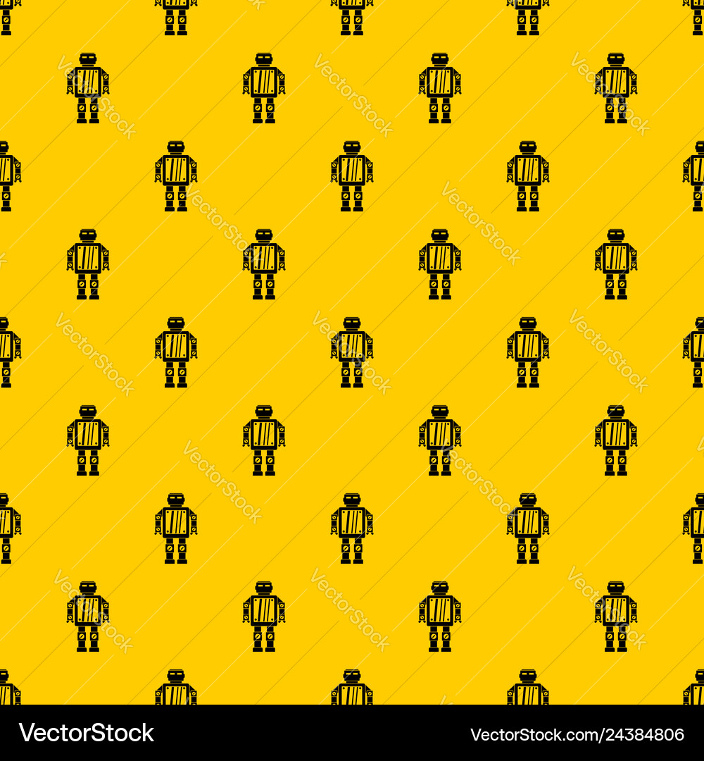 Abstract robot pattern vector image