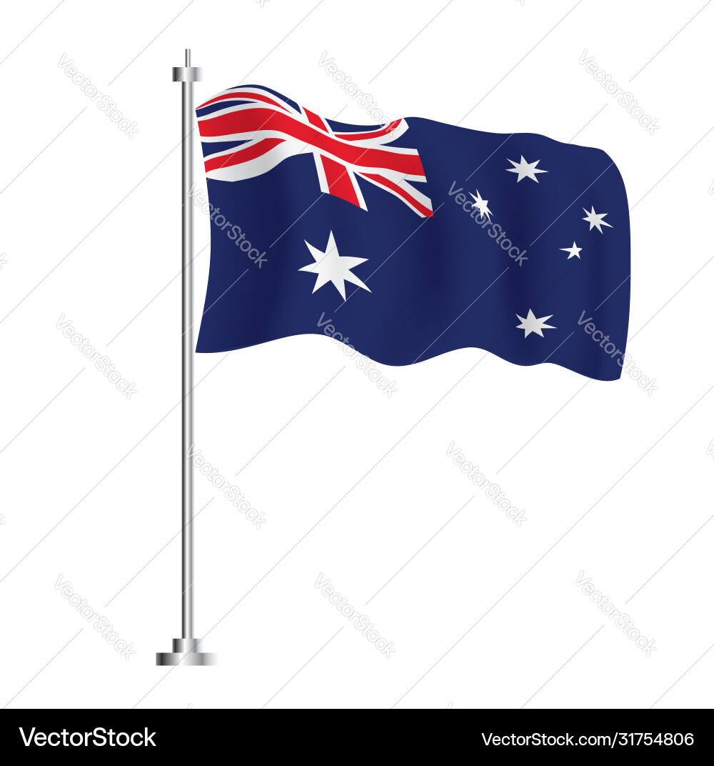 Australian Flag Wave Vector Image