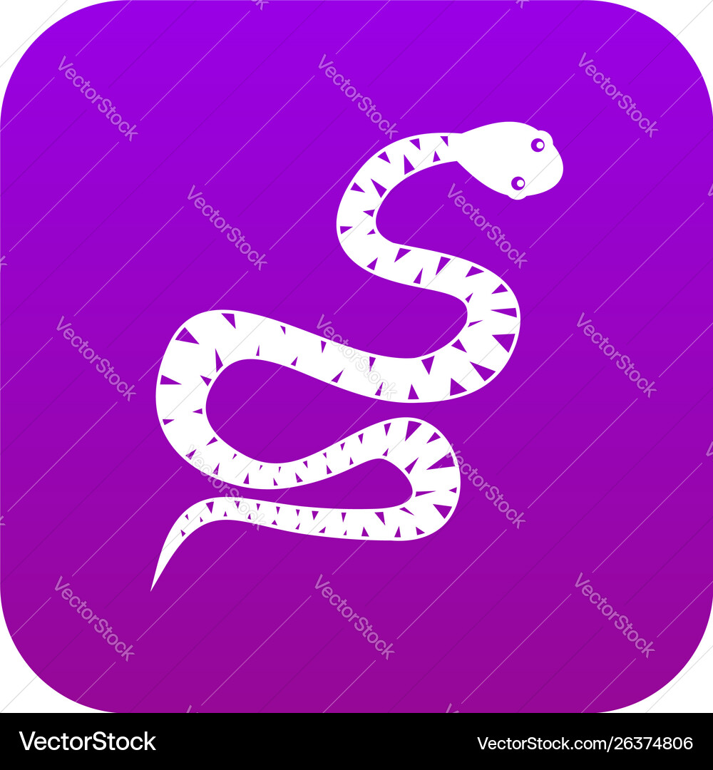 Black snake wriggling icon digital purple Vector Image