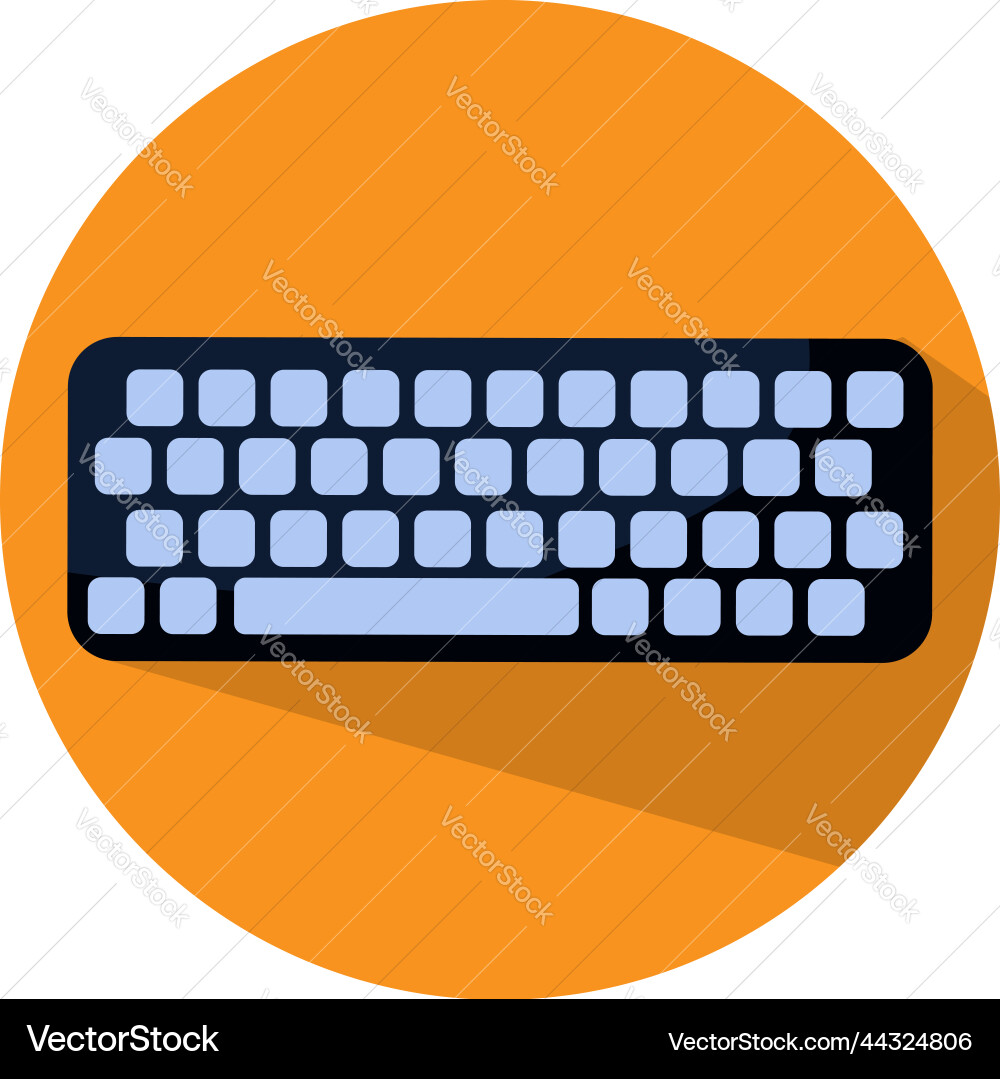 Computer keyboard on a white background vector image