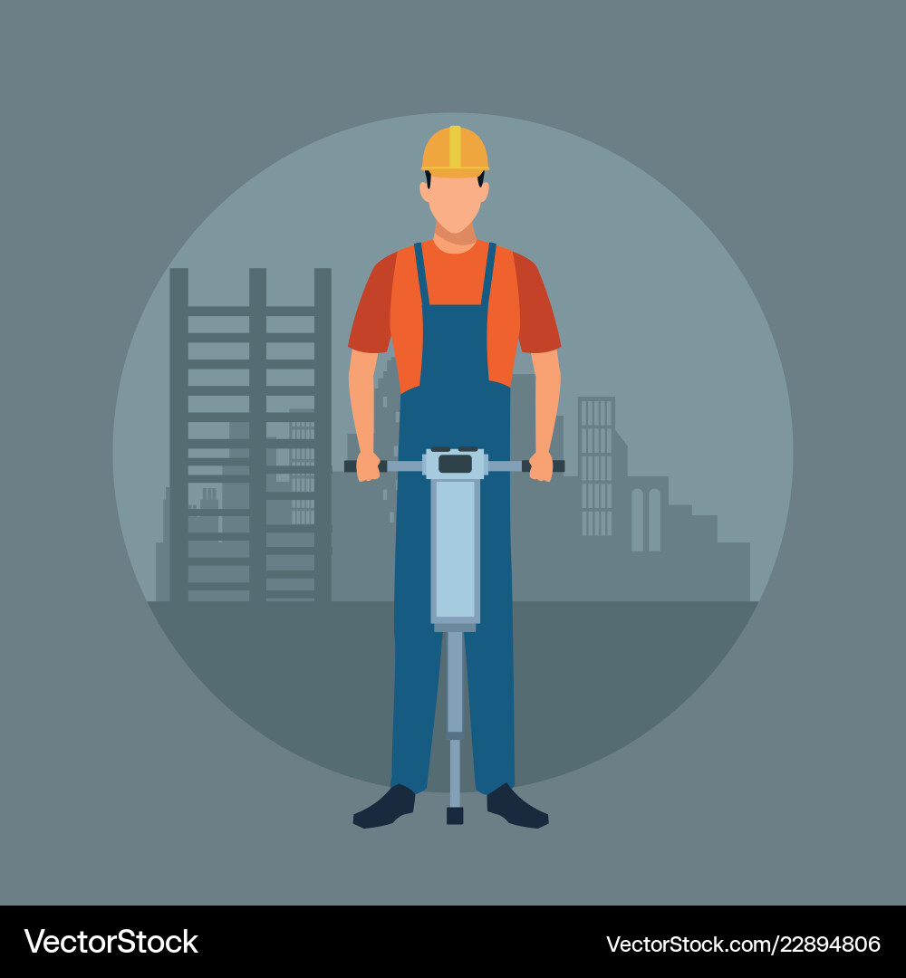 Construction worker avatar Royalty Free Vector Image