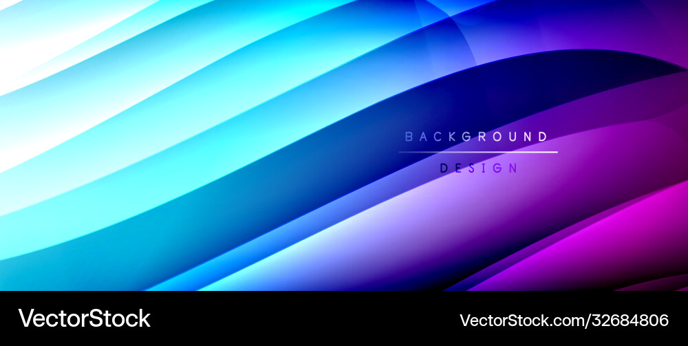 Fluid gradient waves with shadow lines and glowing Fluid gradient waves with shadow lines and glowing Vector Image