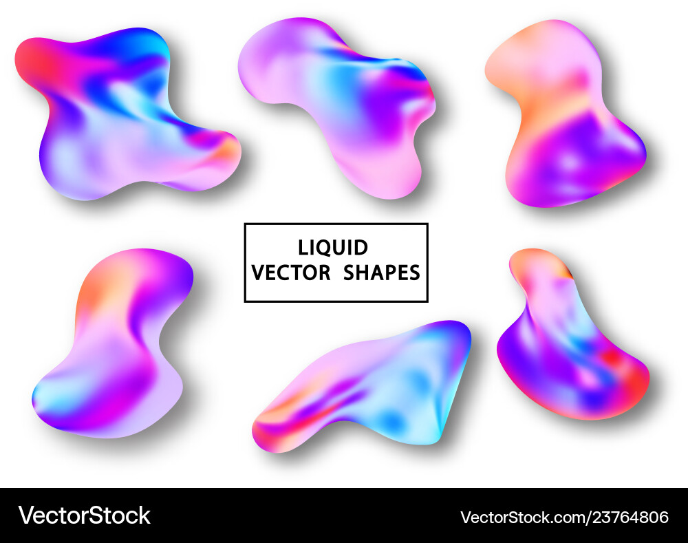 Fluid Shape Abstract Layout Set vector image