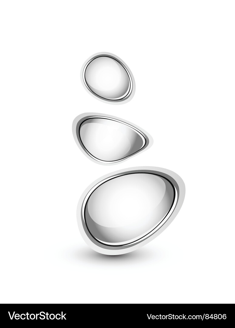 Glossy Pebble Icon Vector Image