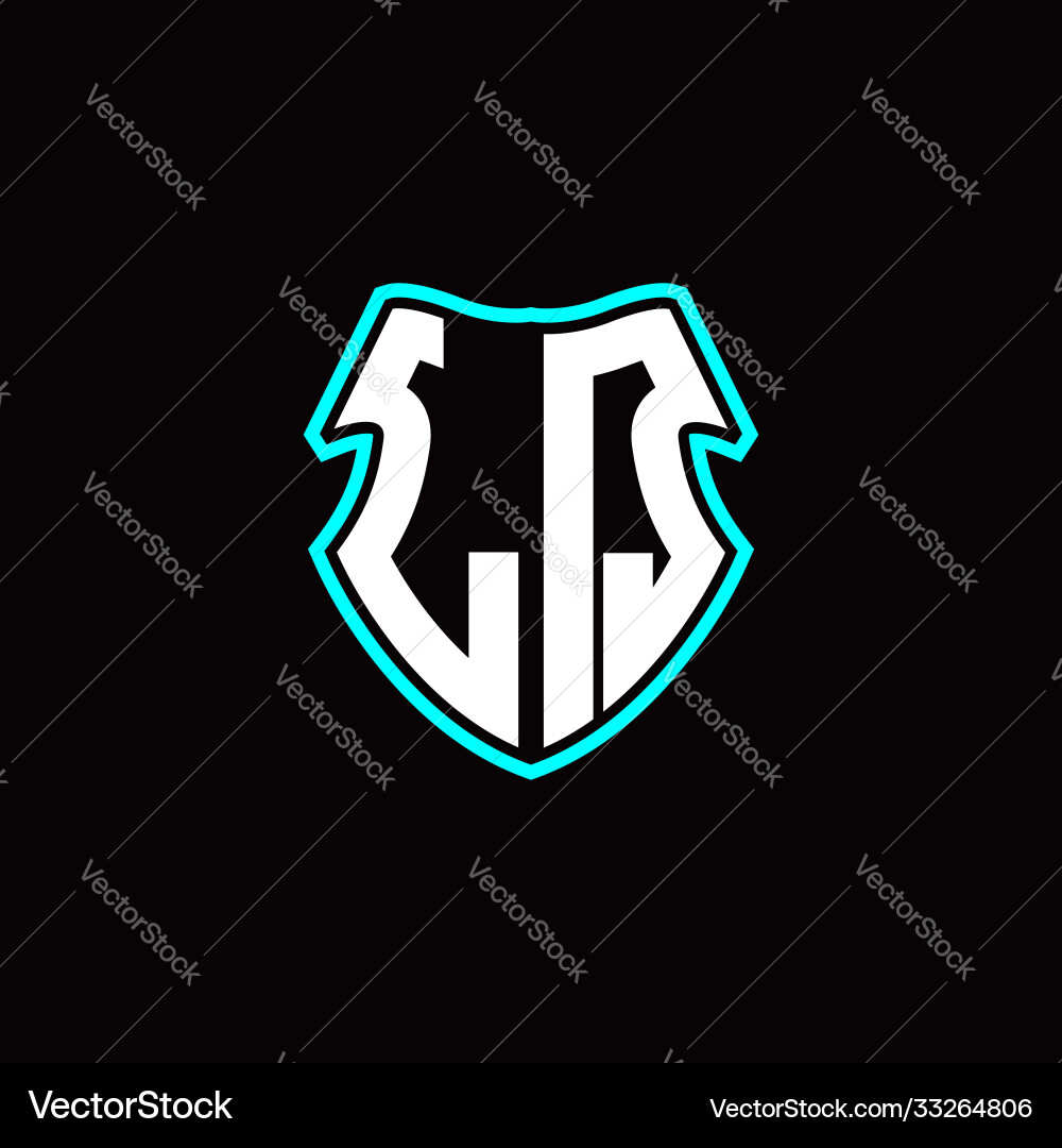 L q initial logo design with a shield shape L q initial logo design with a shield shape vector image