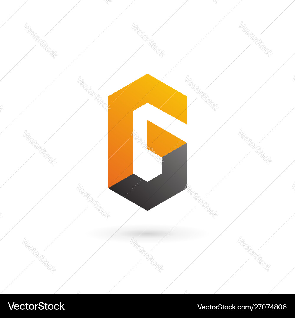 Letter g number 6 technology logo icon design Letter g number 6 technology logo icon design vector image