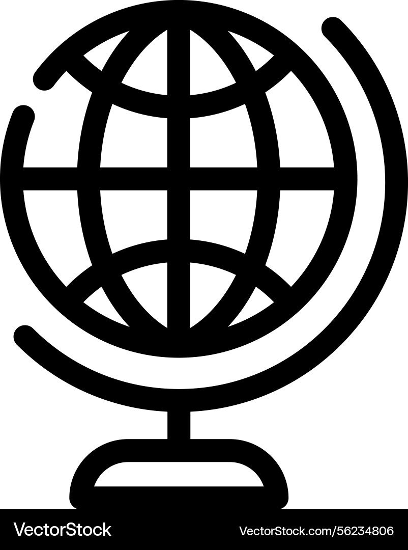 Planet icon thin linear style design isolated Planet icon thin linear style design isolated vector image