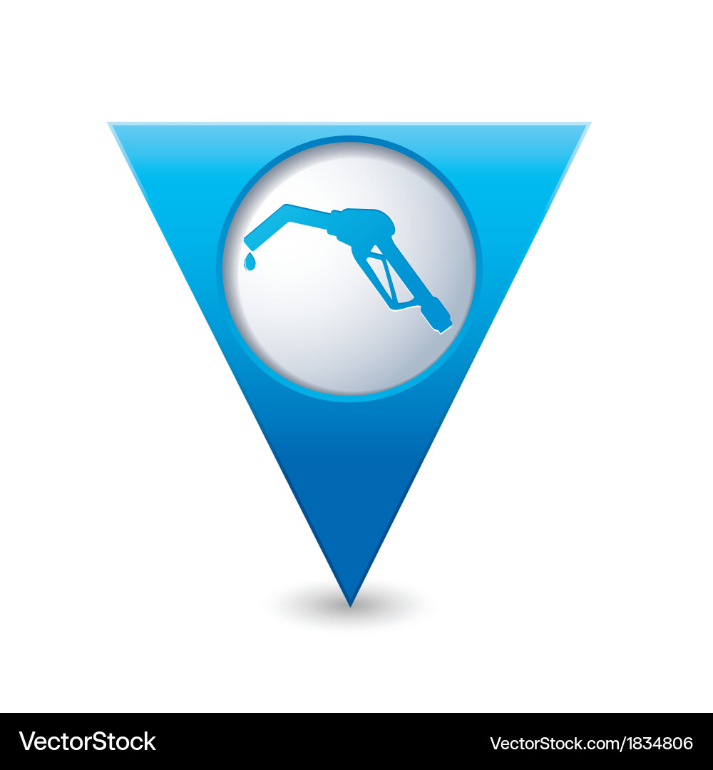 Refuelling icon map pointer blue vector image