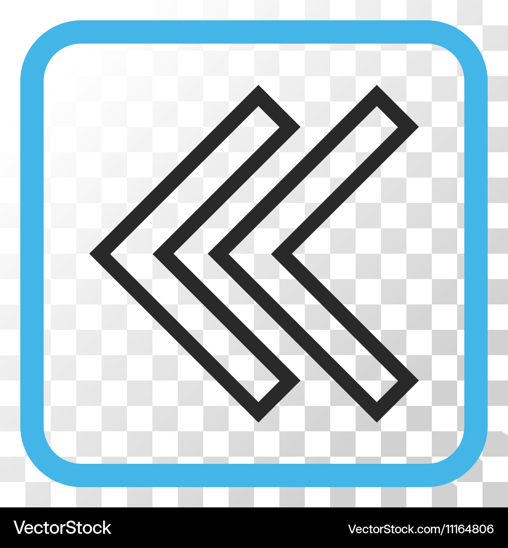 Shift left icon in a frame vector image