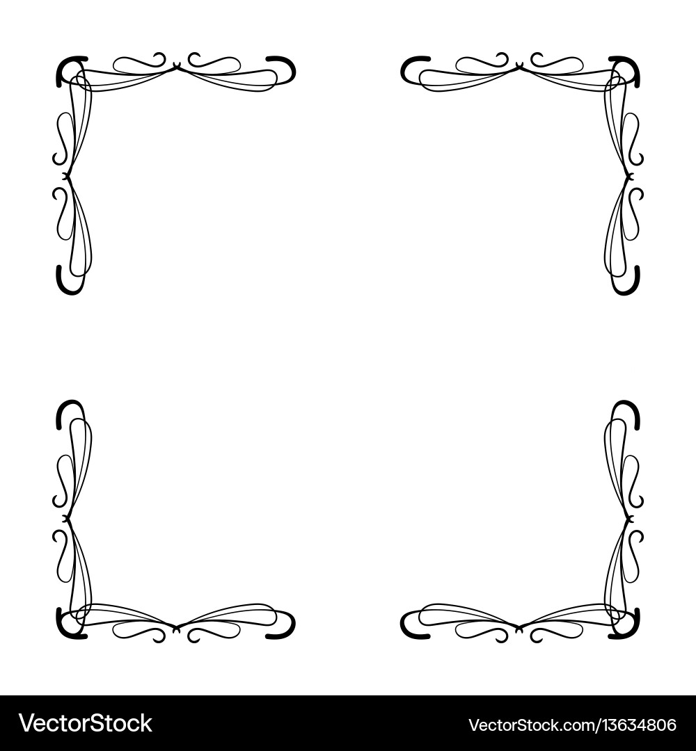 Simple and elegant square frame design template Simple and elegant square frame design template vector image