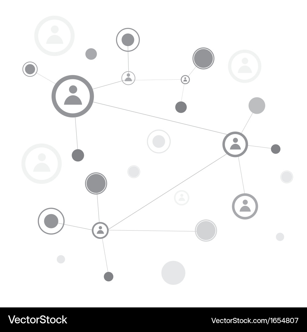 Abstract Connection Network vector image