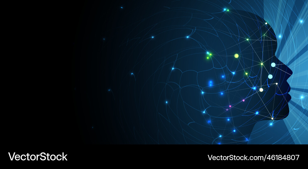Artificial intelligence technology web background Artificial intelligence technology web background vector image