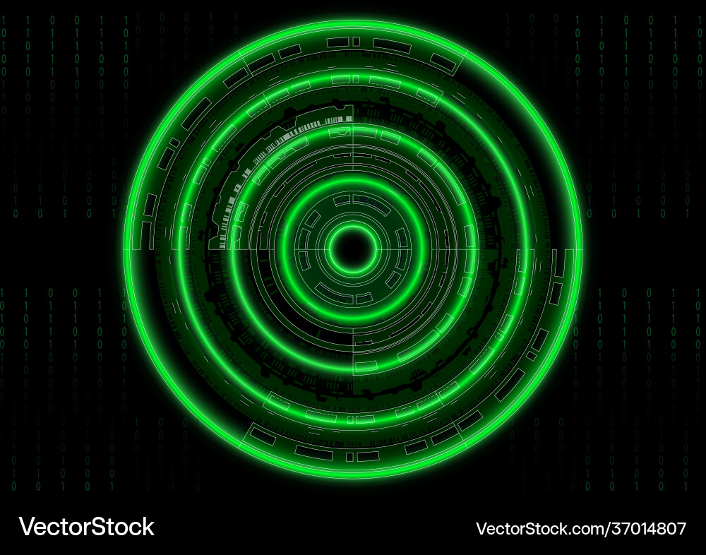 Binary code assigns 0 1 number system vector image