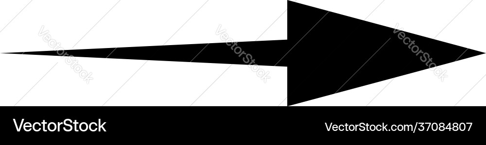 Black arrow pointing right shape element vector image