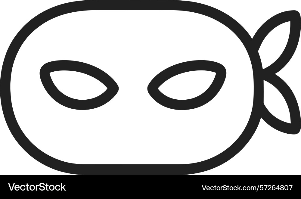 Cartoon ninja character with simplified features vector image