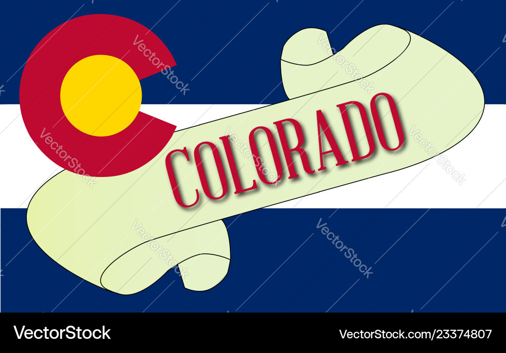 Colorado scroll vector image