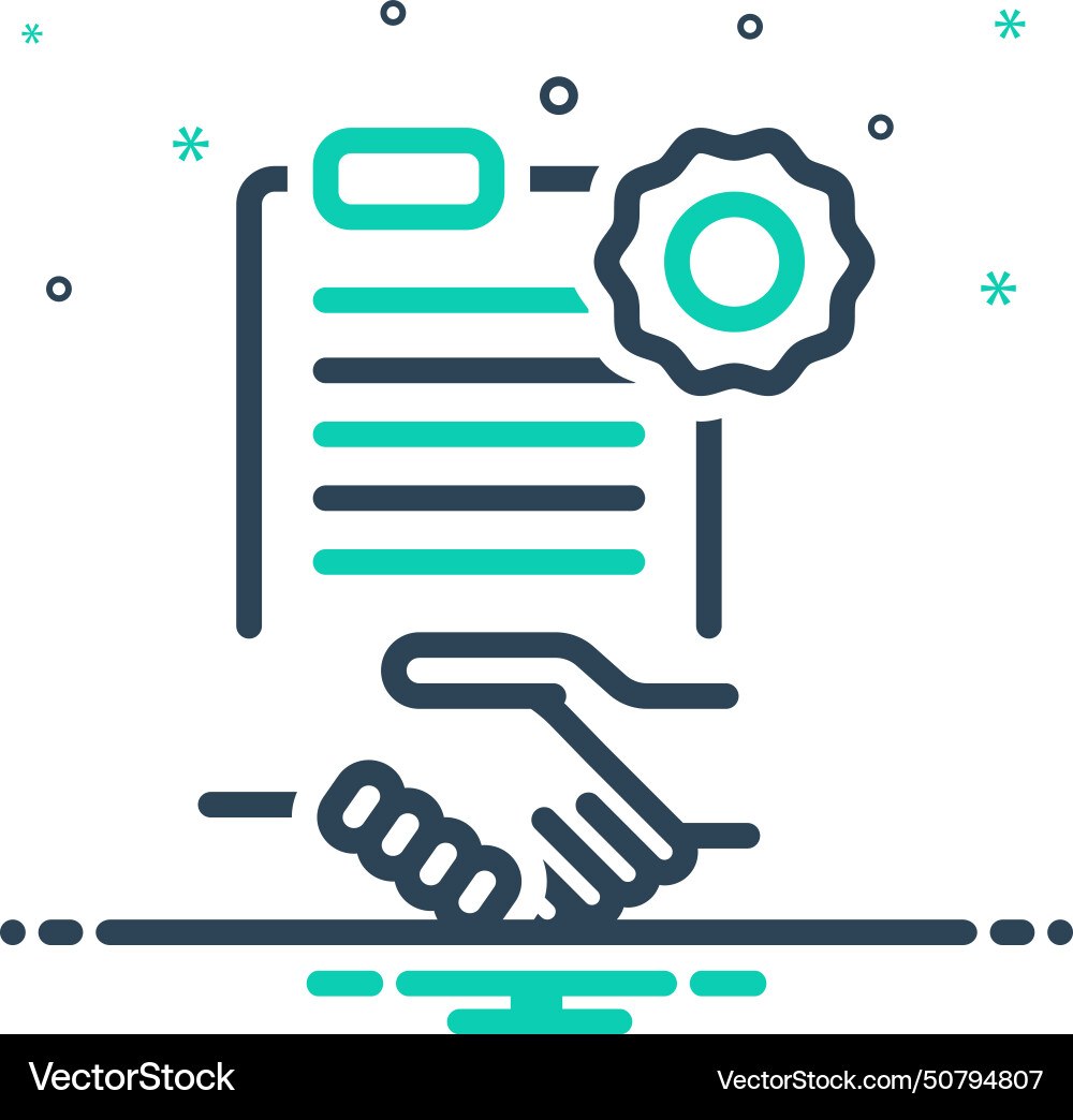 Commitment vector image