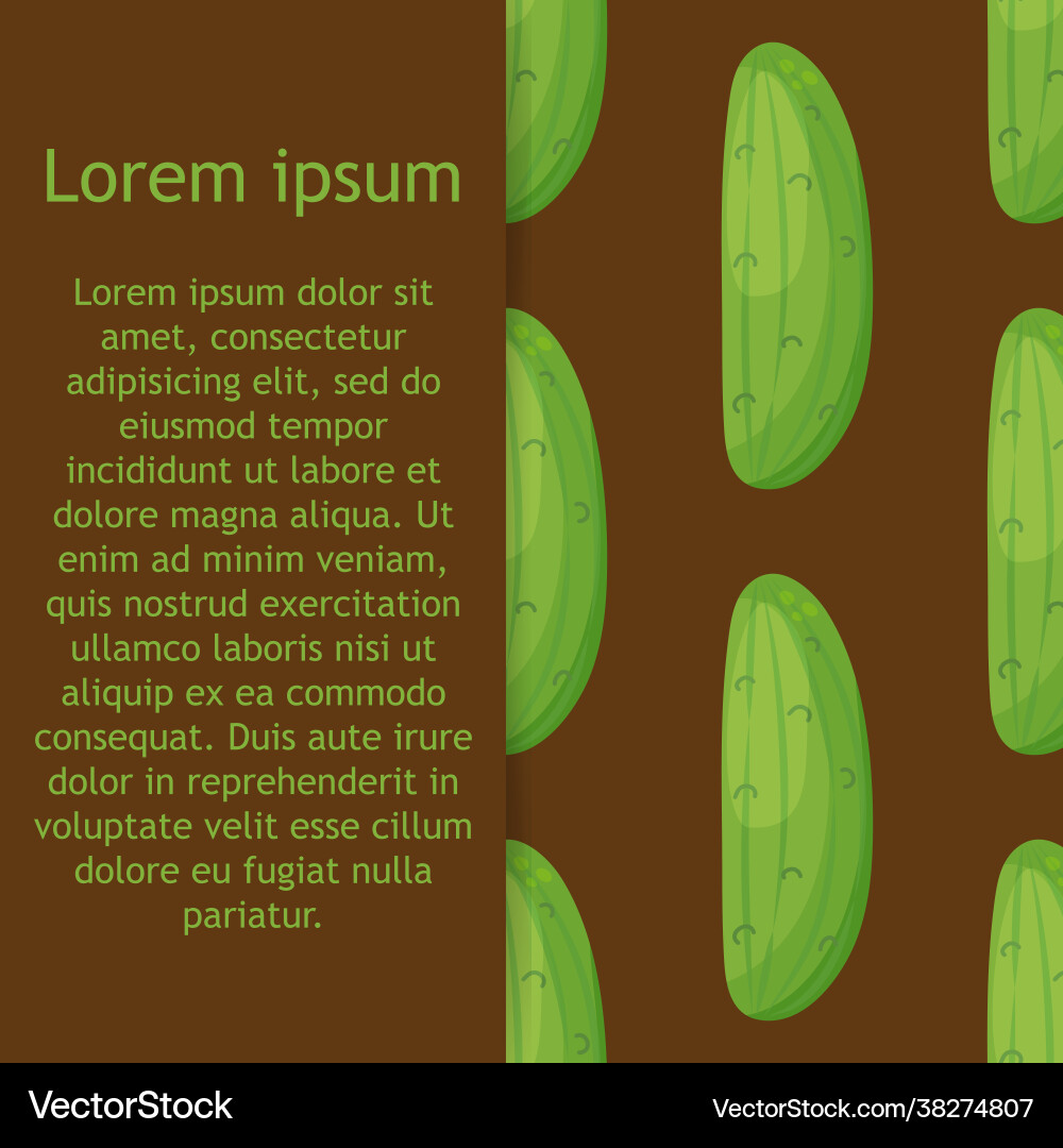 Cucumber seamless pattern Cucumber seamless pattern vector image