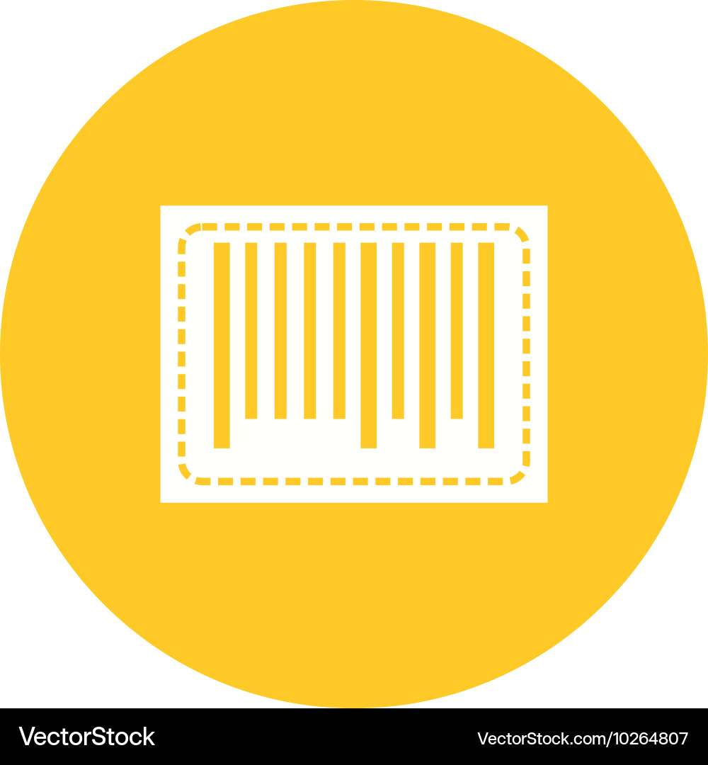 Cutting bar code vector image