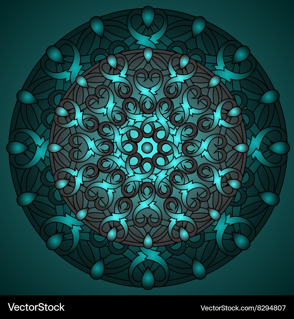 Decorative design element with a circular Vector Image