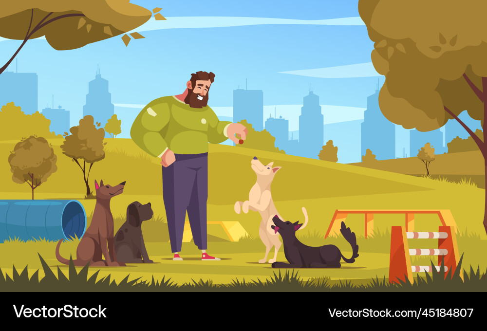 Dog playground concept vector image