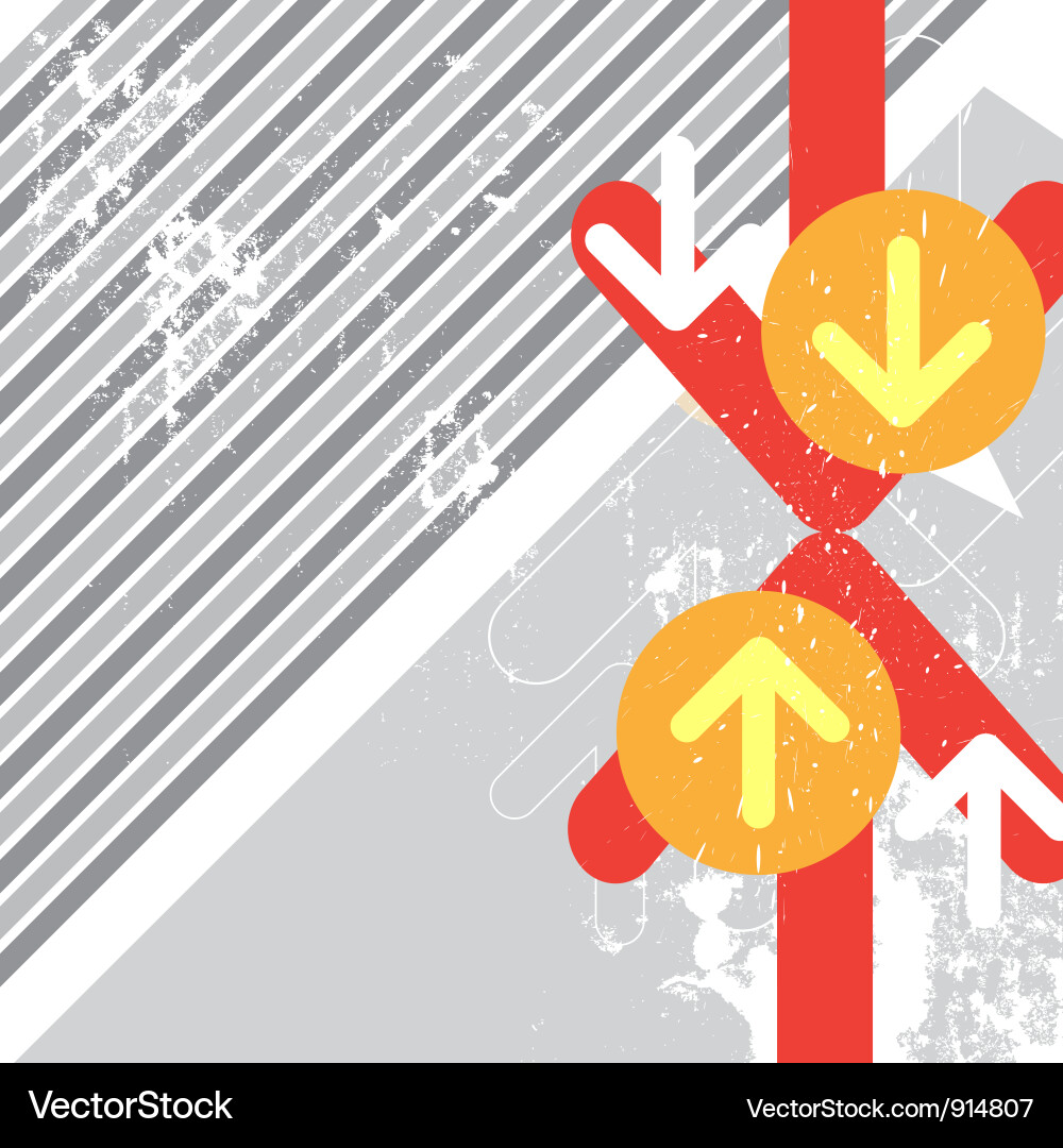 Dynamic Crash Arrow Grunge Background vector image