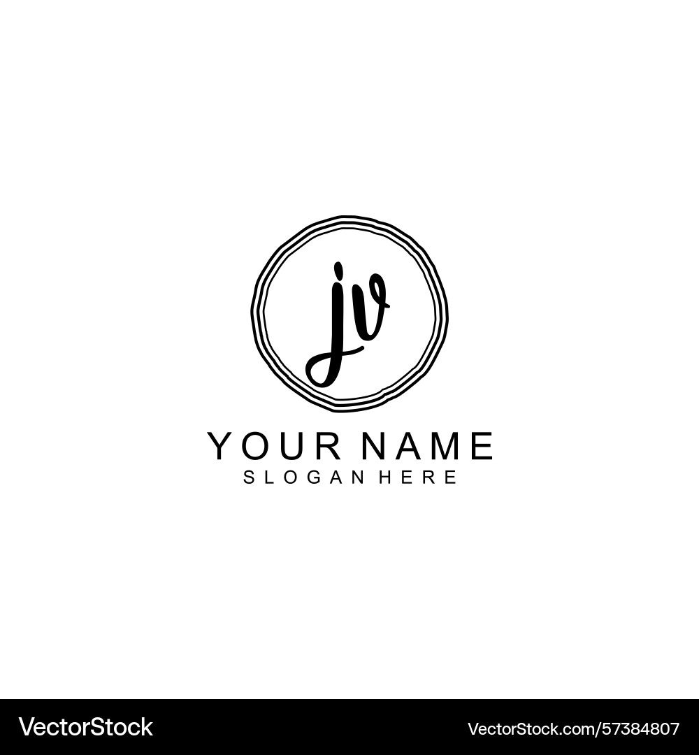 Elegant jv initial logo collection with modern Elegant jv initial logo collection with modern Vector Image