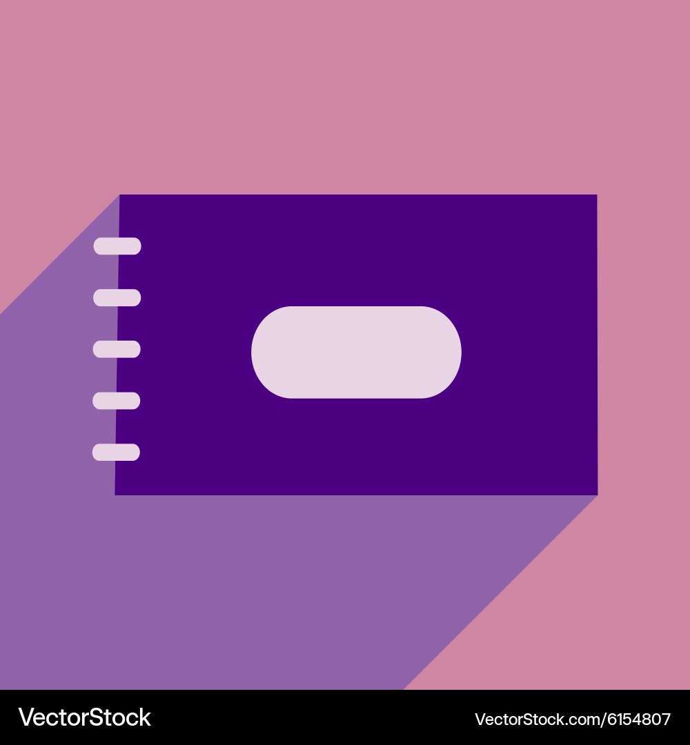 Flat with shadow icon and mobile application vector image