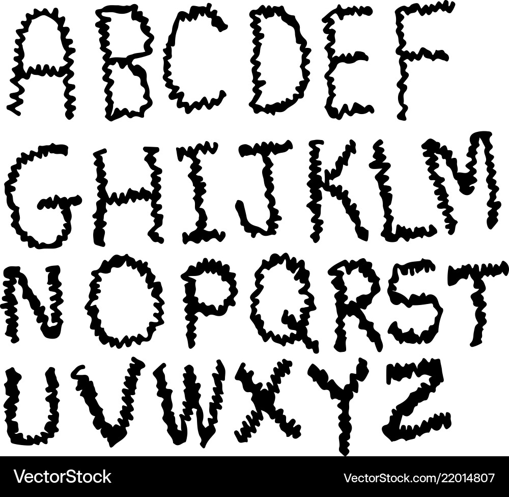 Hand draw font Vector Image