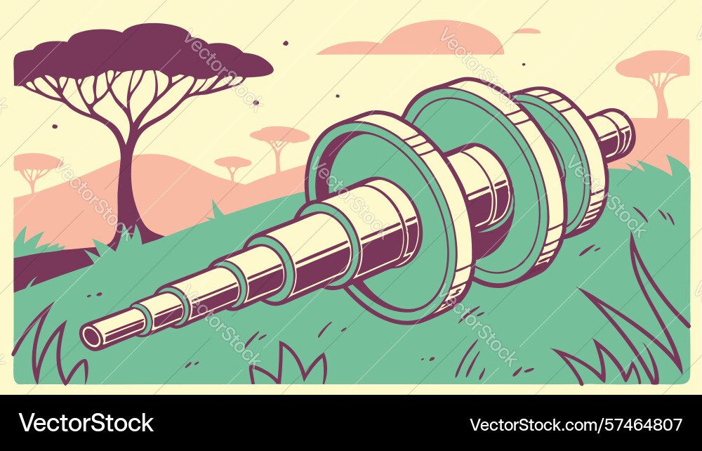 Industrial cone component abstract design element vector image