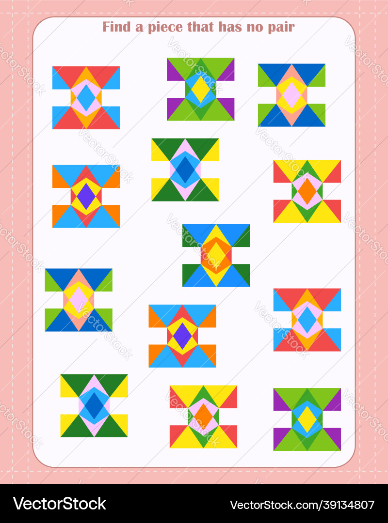 Logic game for children find which shape Vector Image