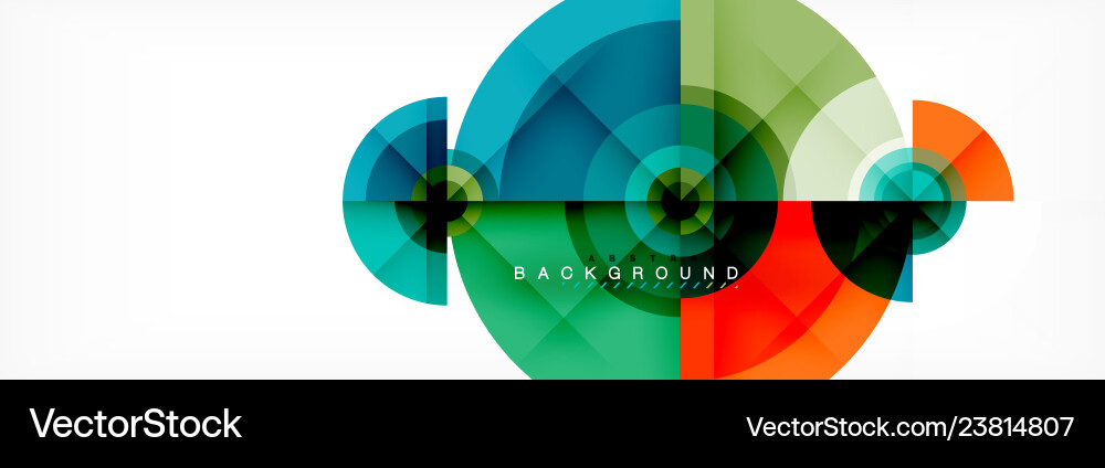 Minimal geometric circles and triangles abstract Vector Image