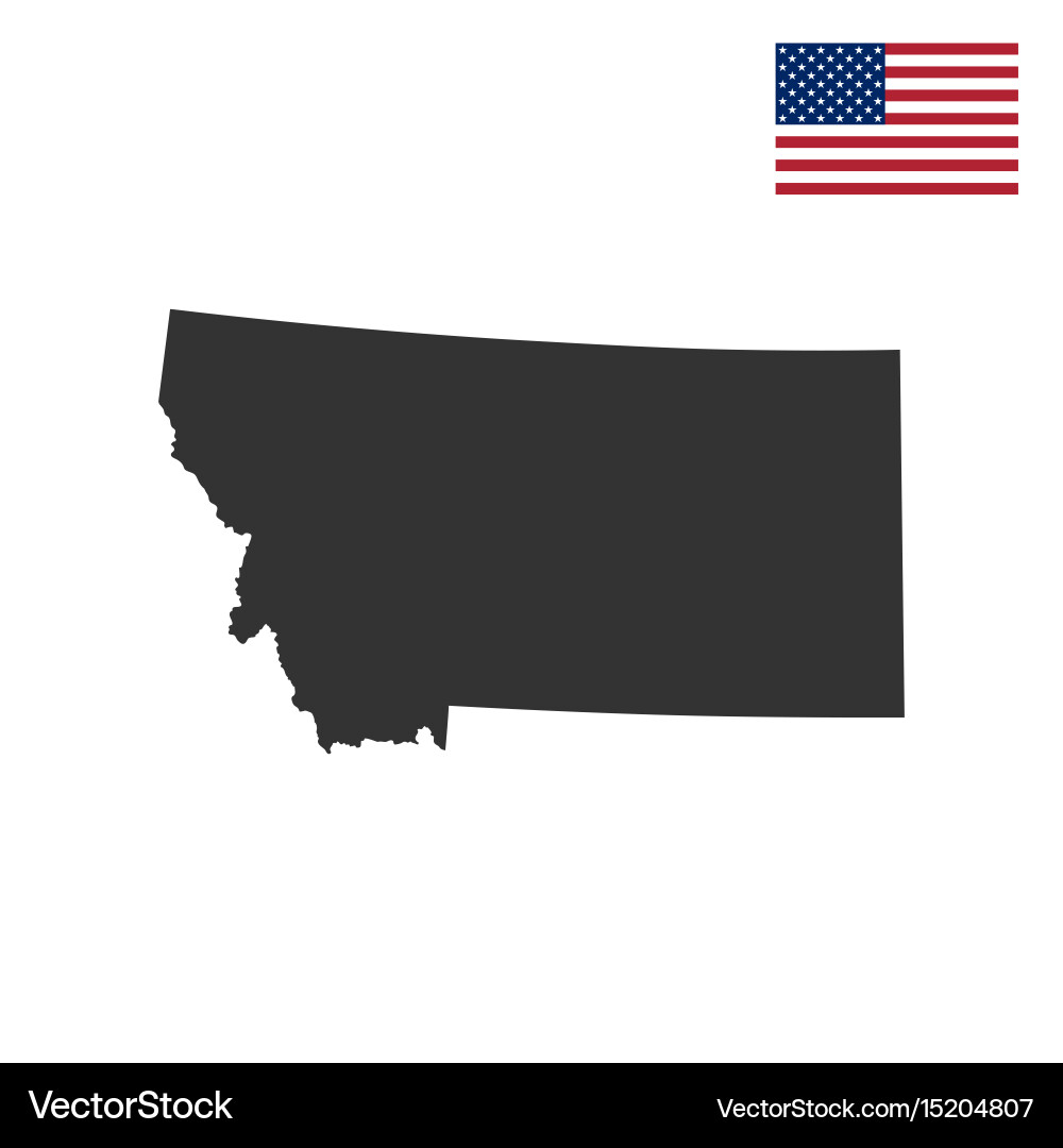 Montana State Map Vector Image