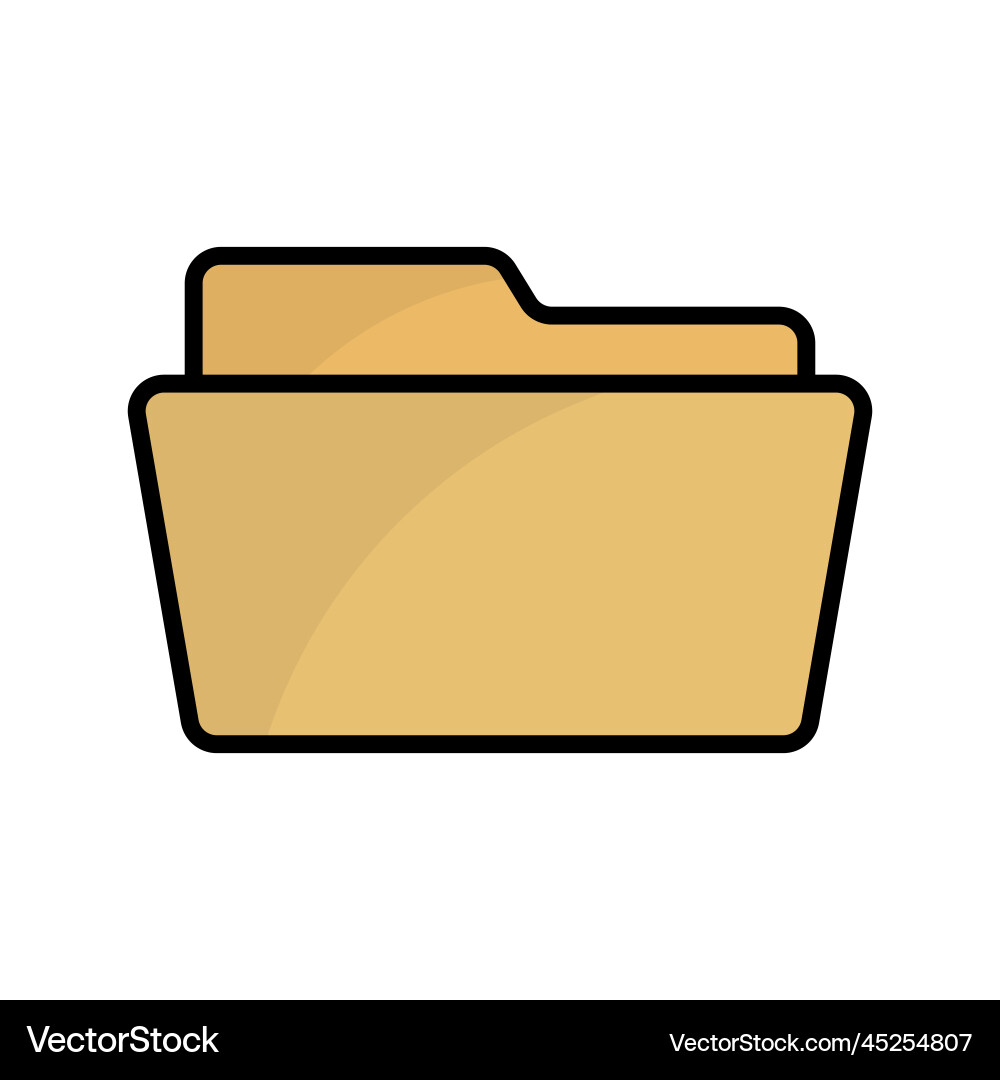 Open folder icon or computer Open folder icon or computer vector image