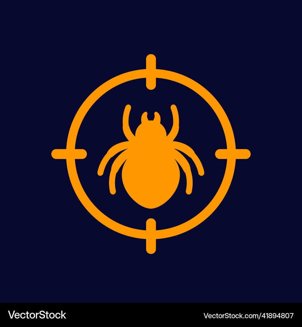 Pest control icon with a bug Vector Image
