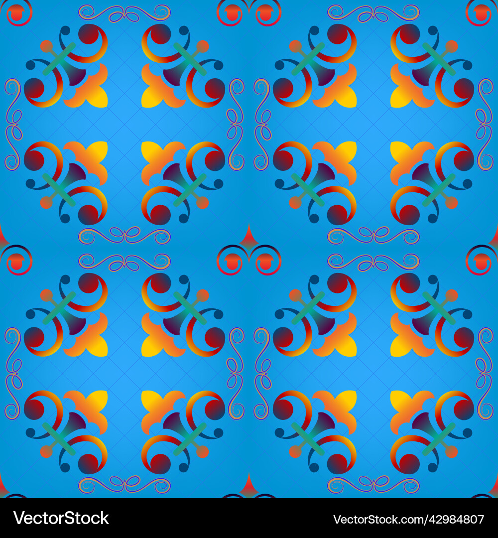 Seamless abstract colorful pattern of elements Vector Image